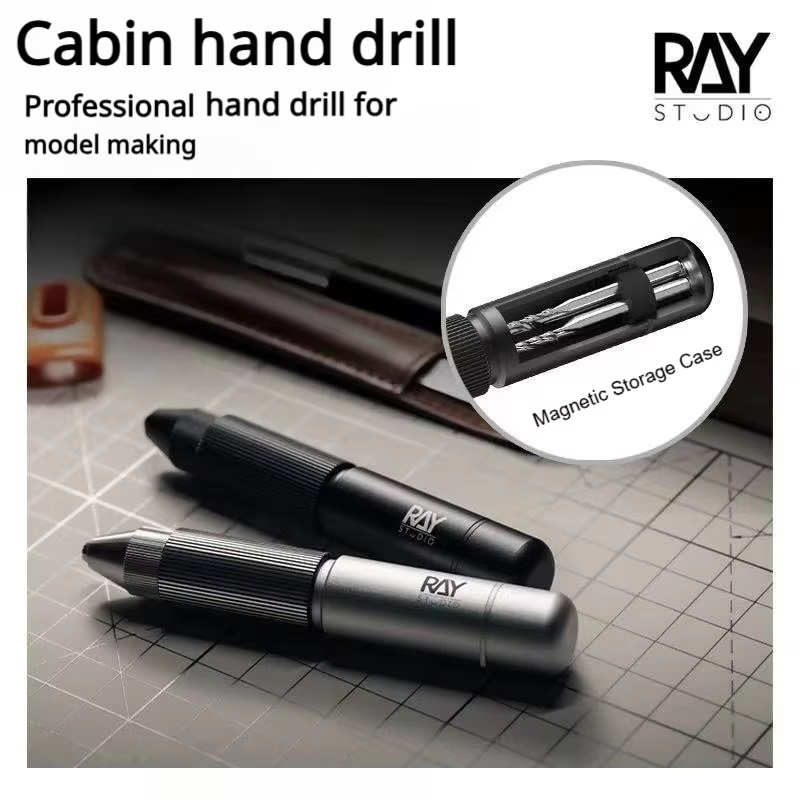 RAYSTUDIO RHD-01 perceuse à main de cabine pour Gundam modèle militaire outil de fabrication 0.1 ~ 3.2mm foret artisanat forage passe-temps outils de bricolage