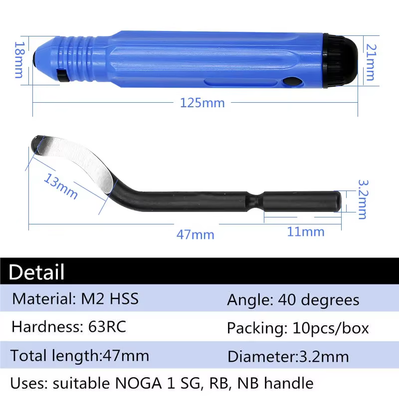 Kit d'outils de débavurage manuel en métal