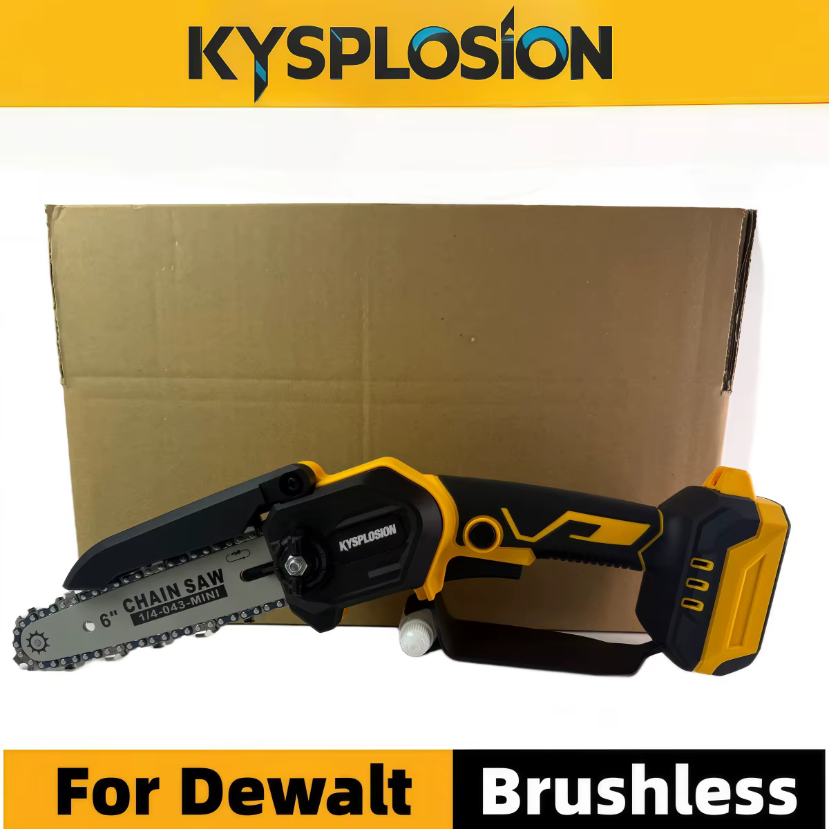 Pour DeWALT 18/20V batterie pouces tronçonneuse sans brosse scie à chaîne électrique sans fil coupe-bois taille outils électriques