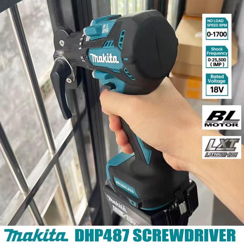🔥 Makita DHP487 18V Perceuse à percussion sans fil sans balais
