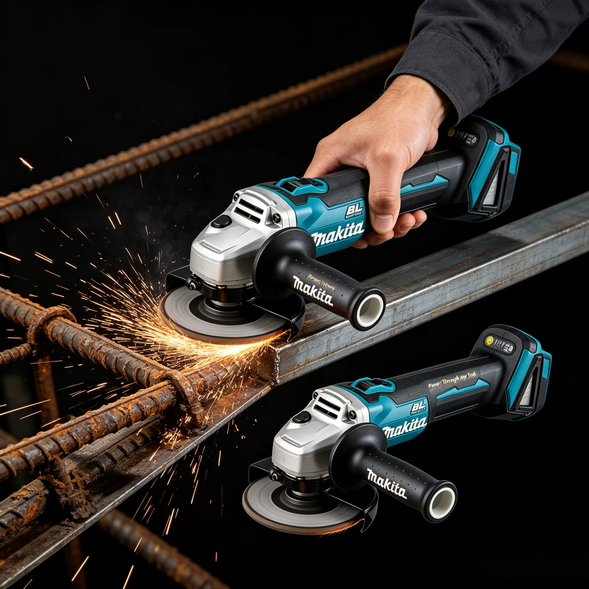 Meuleuse d'angle sans fil Makita DGA404 18V sans balais : Ponceuse à métaux multi-usages (sans batterie)