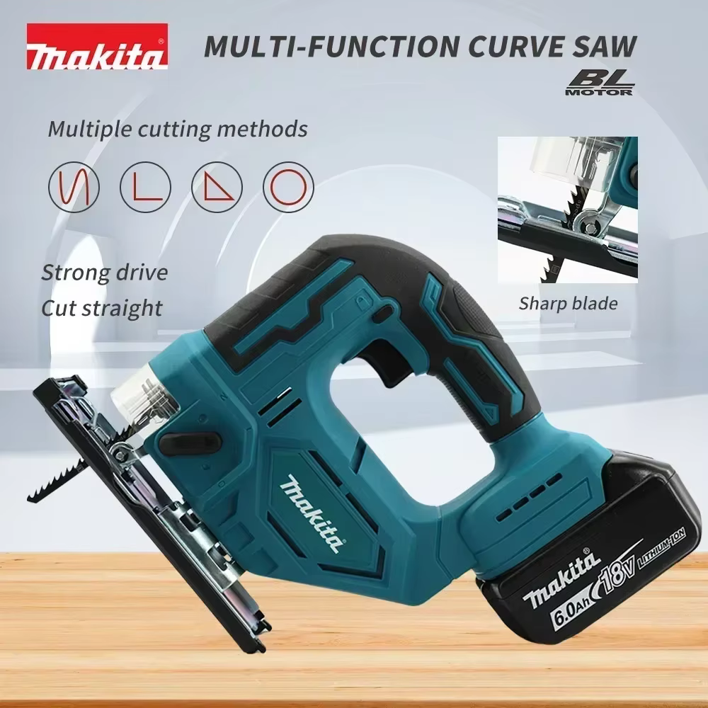 Scie sauteuse électrique sans fil Makita DJV182 340W avec lame de scie