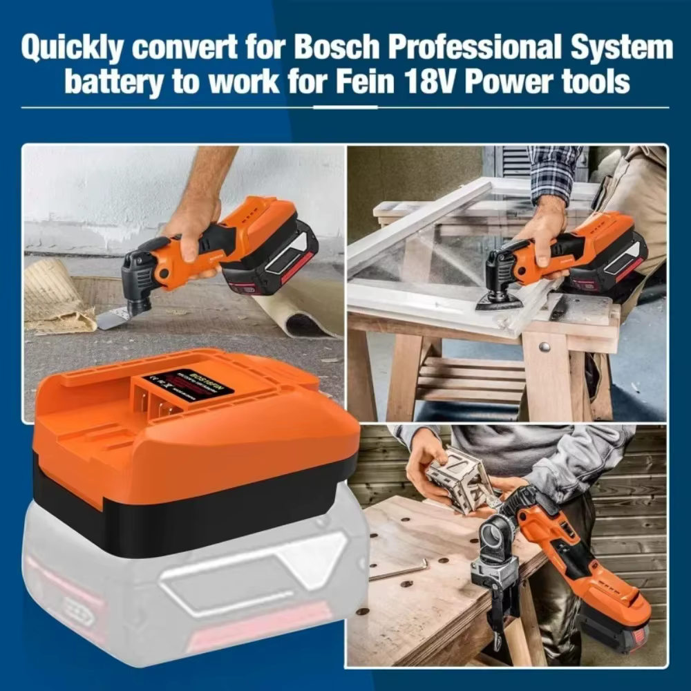 Adaptateur de batterie BOS18FIN pour outils Bosch vers Fein