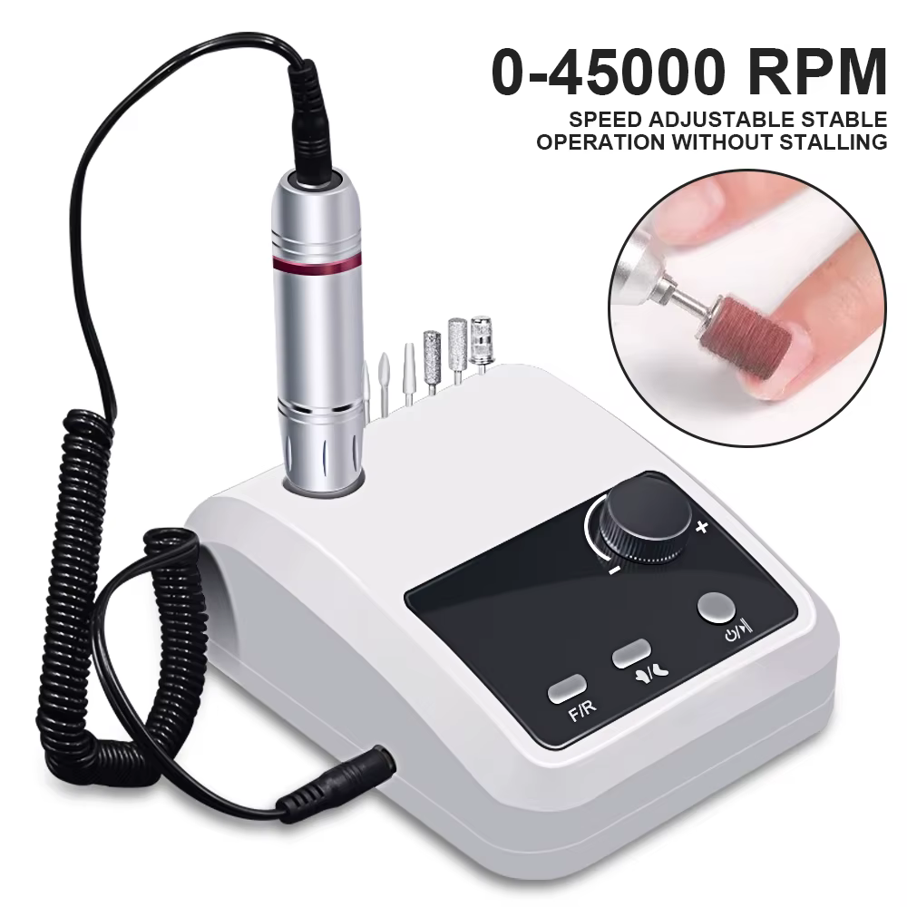 Perceuse à ongles électrique 45000 tr/min, lime électrique, affichage HD, stylo de manucure en métal, ponceuse professionnelle pour tour à ongles