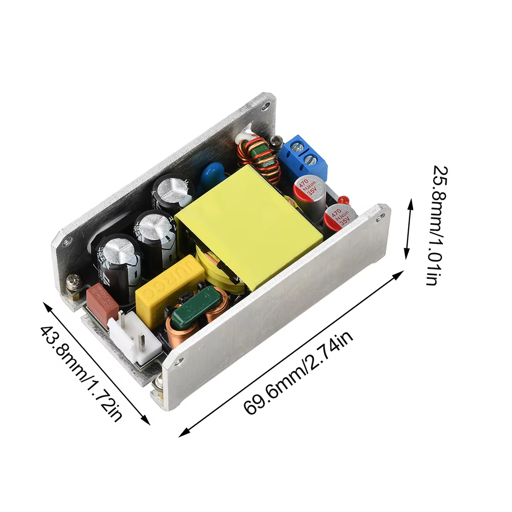 Carte d'alimentation GaN 100W AC 95-265V à DC 24V 4A 12V 8A