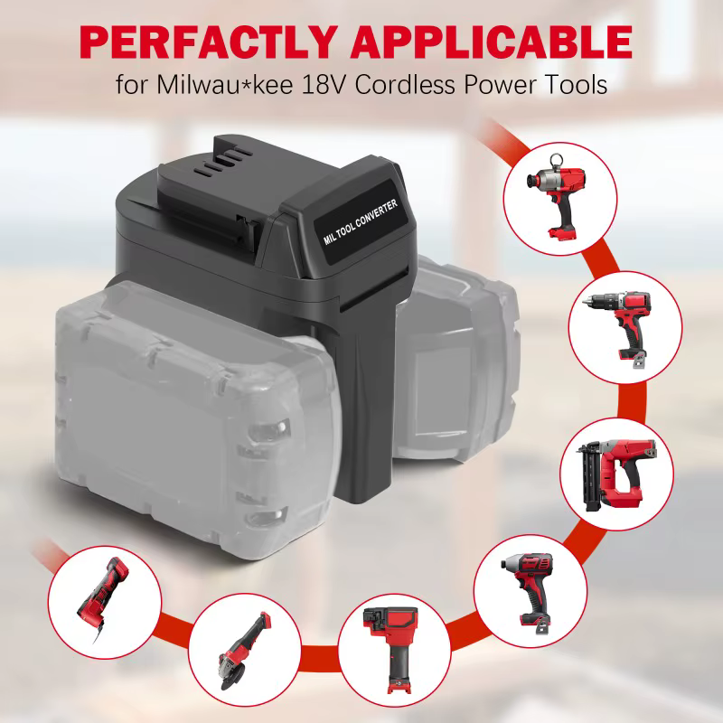 Pour Milwaukee deux paquets 18V M18 Batteries MIL18MIL 2 en 1 adaptateur de batterie