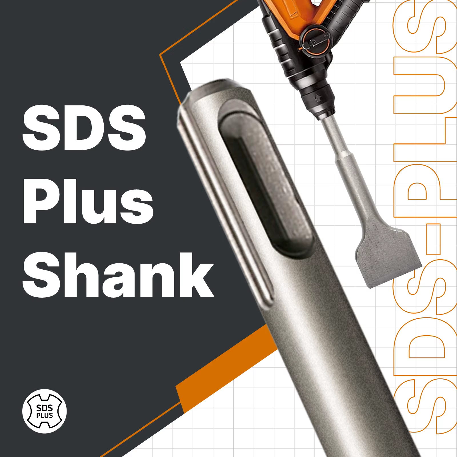 SDS PLUS tige électrique marteau maçonnerie Point rainure plat ciseau outils mur roche foret pour carrelage ciment béton brique pierre