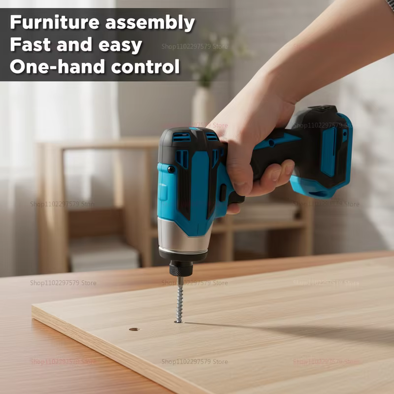 Perceuse à percussion sans fil 18V, outils électriques rechargeables, visseuses 1800 tr/min, idéale pour le bricolage et la construction