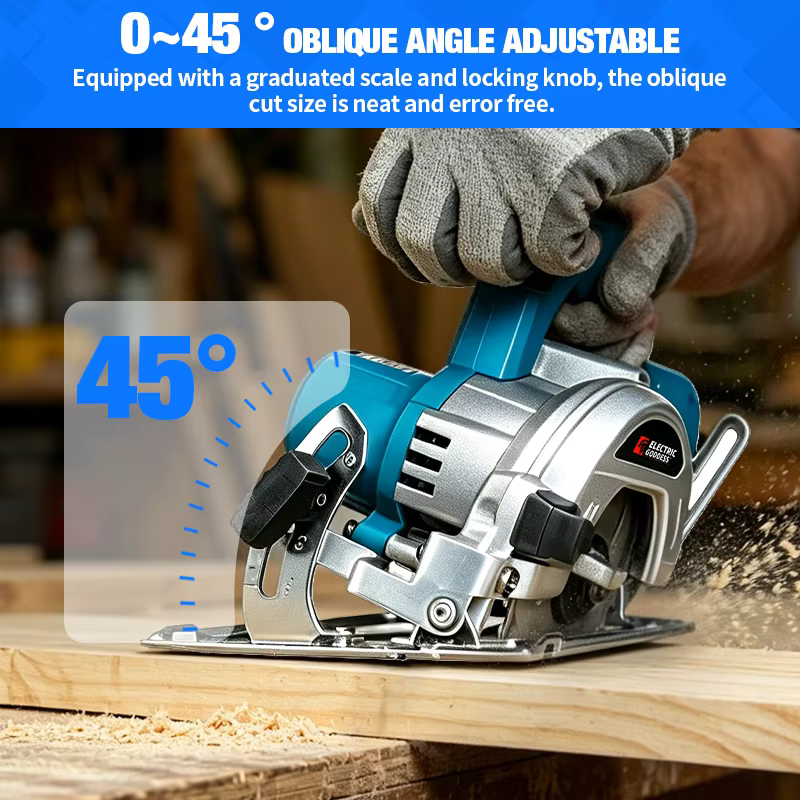 Scie circulaire électrique sans fil 150 mm (5 pouces) réglable