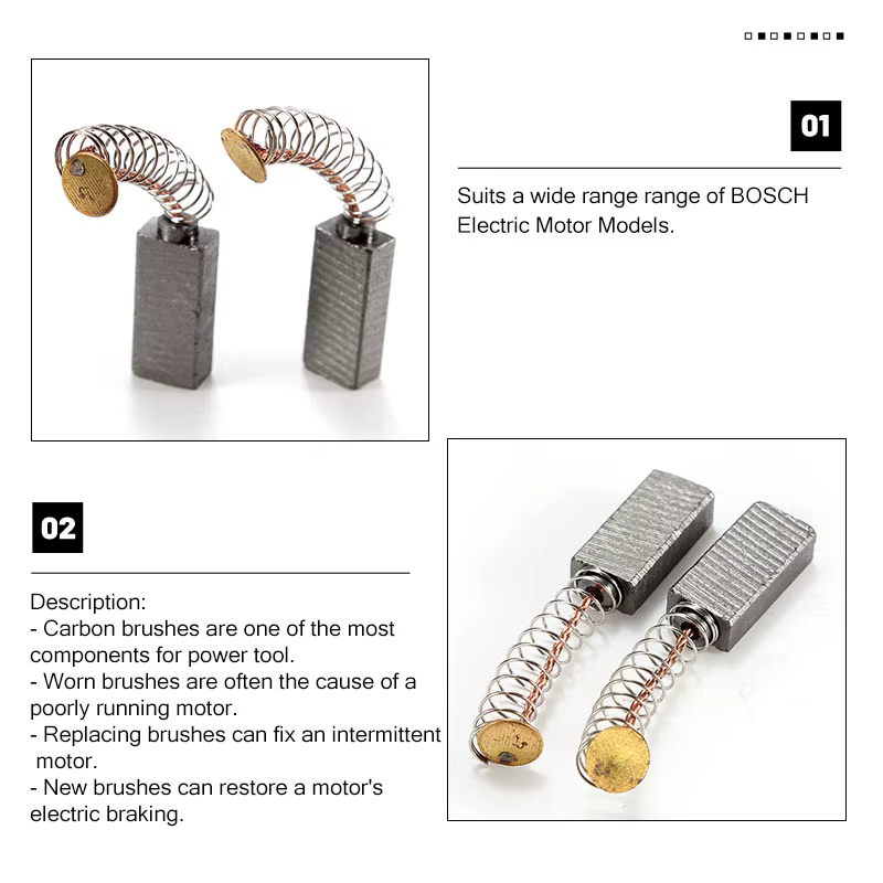 2/10 pièces 17X8X5mm brosses en carbone perceuse électrique outil