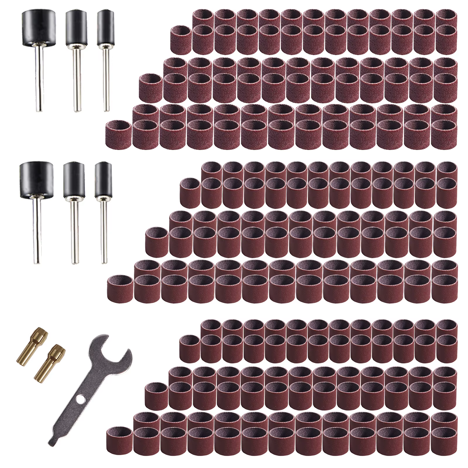 98 pièces outil rotatif ponçage tambours ponceurs bandes embouts Kit accessoires pour Dremel perceuse ongles travail du bois