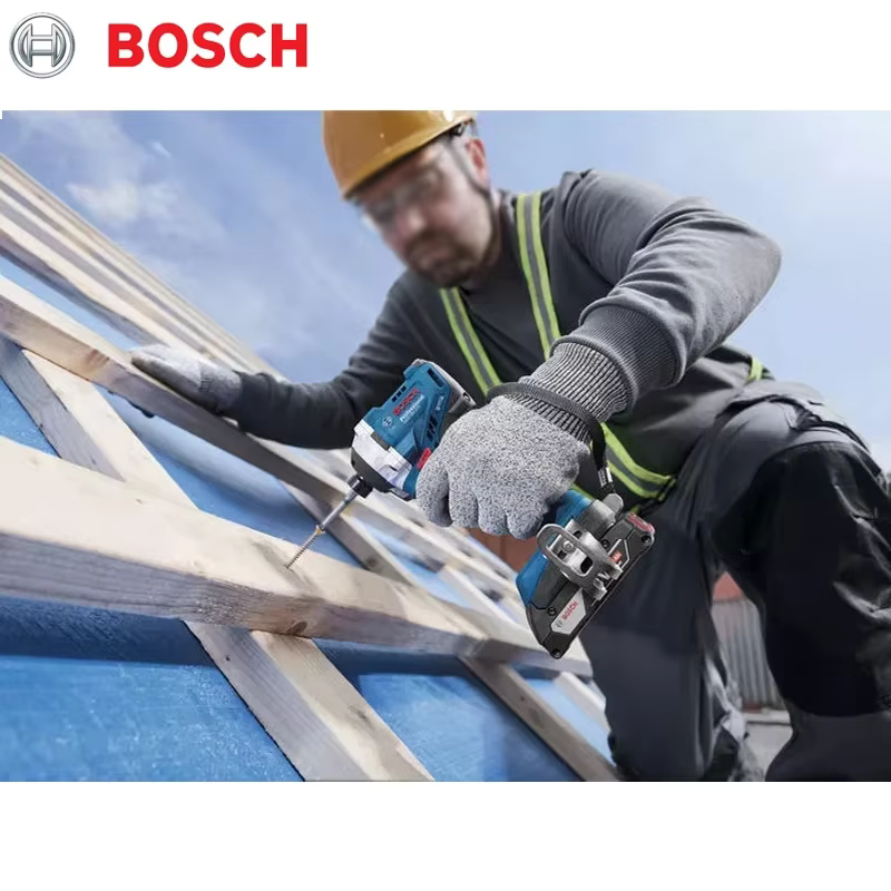 BOSCH GDR 18 V-215 pilote d'impact sans fil professionnel 215 Nm perceuse à percussion sans brosse 1/4 "outils électriques hexagonaux internes GDR18V-215
