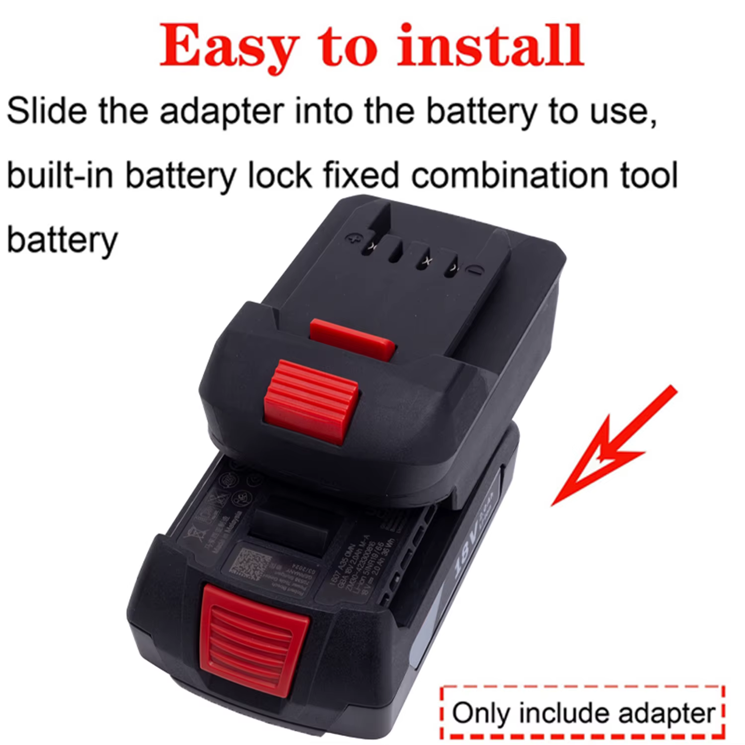 Adaptateur convertisseur pour outils Lidl Parkside X20V Li-ion vers batterie Bosch 18 V