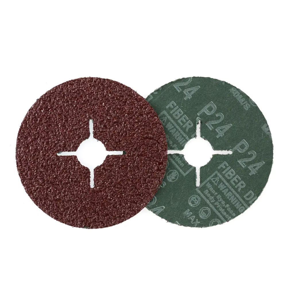 Disques de ponçage en Fiber de 115mm pour meuleuse d'angle 24 36 60 grains papier de verre abrasif pour bois métal