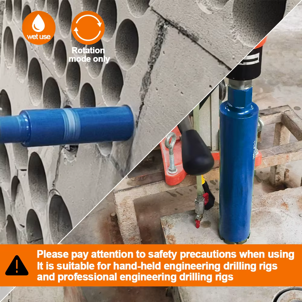 BRSCHNITT foret à eau d'ingénierie diamant 1 pièce Dia 25-127mm soudé au Laser pour murs de briques dures en béton renforcé