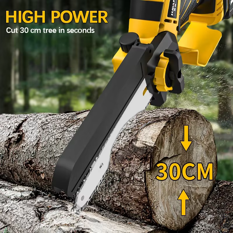 1380W Mini tronçonneuse 8 pouces sans fil extérieur portable jardin scie électrique outil