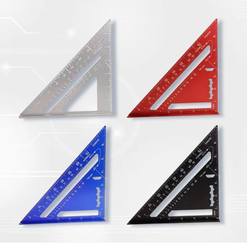 Règle triangulaire de 7 pouces en alliage d'aluminium