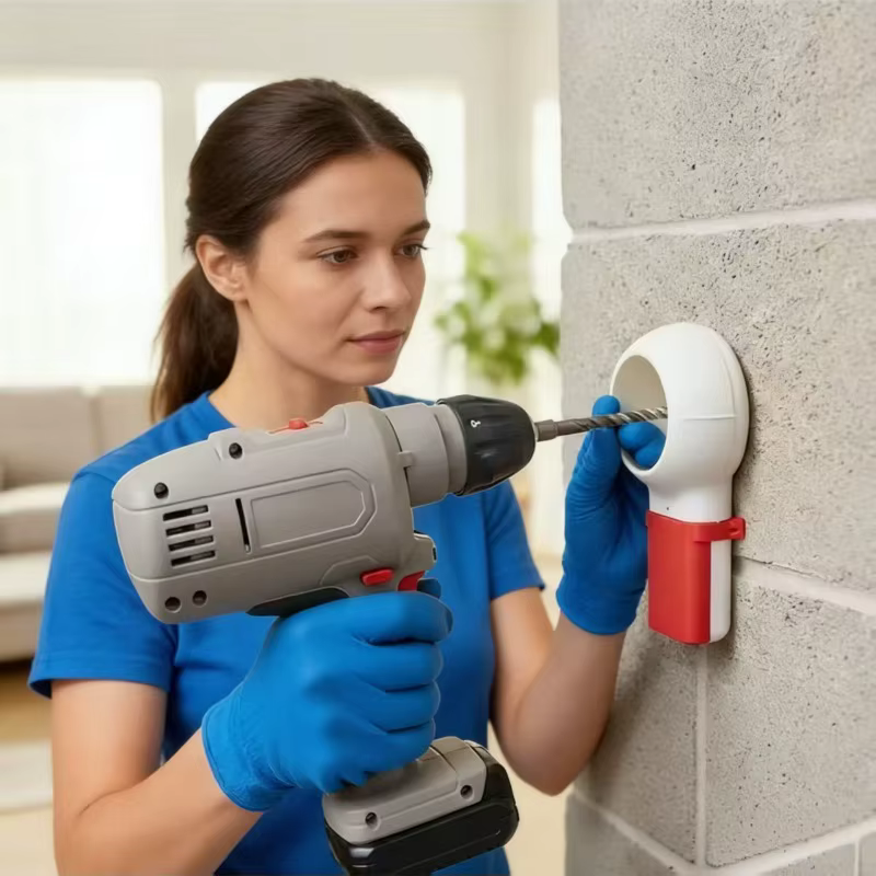 Boîte de collecte de poussière pour perceuse électrique, anti-dépôt, pour perçage vertical mural, compatible avec la plupart des forets