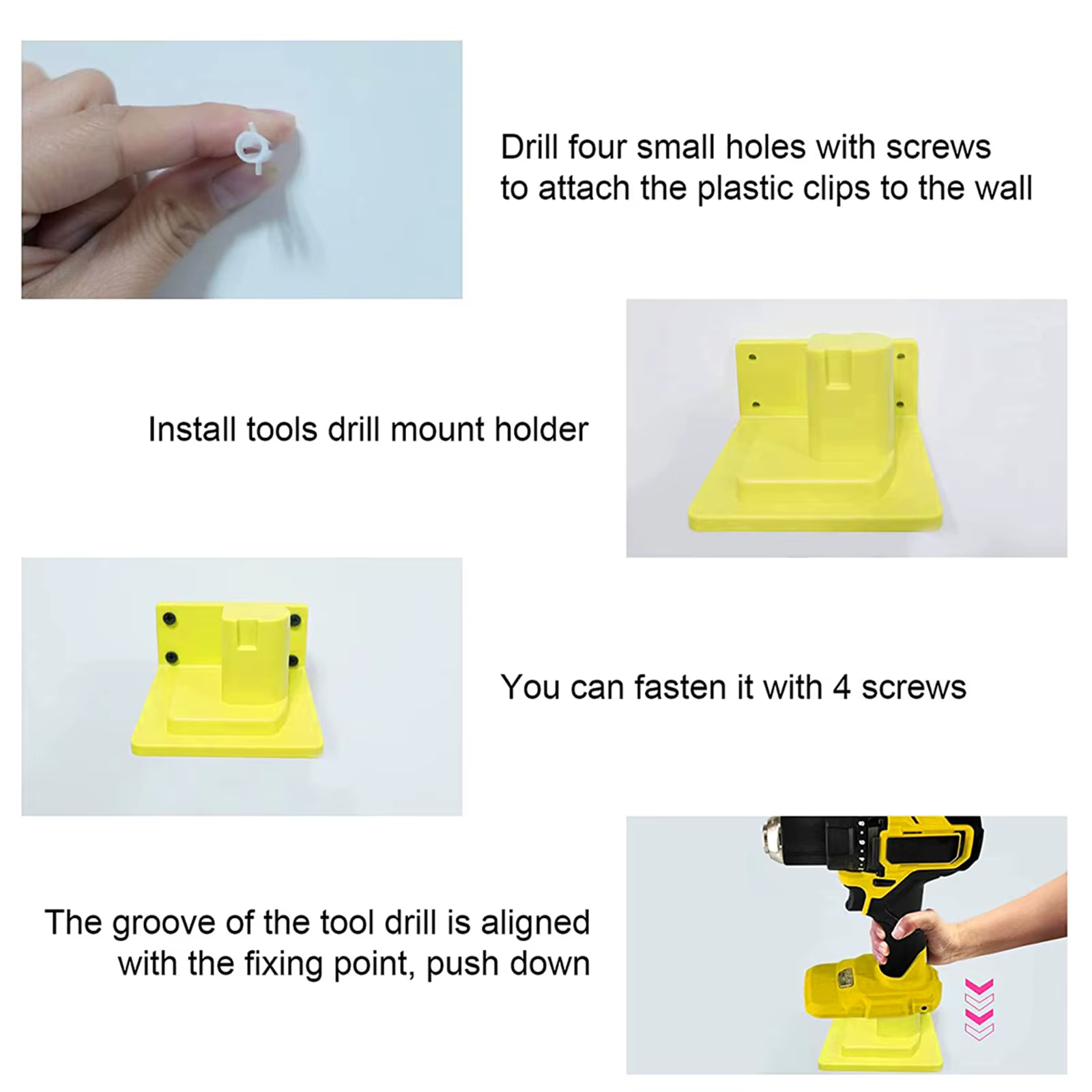 10/5 pièces porte-outil support de quai Compatible pour ryobi 18V