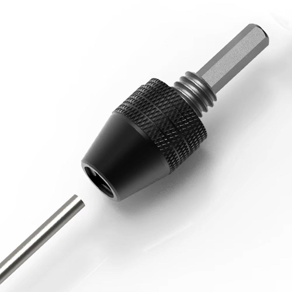 1.5-2.5mm changement rapide poignée hexagonale trois mâchoires auto centrage foret hélicoïdal mandrin 6.35mm meuleuse électrique perceuse mandrin outil