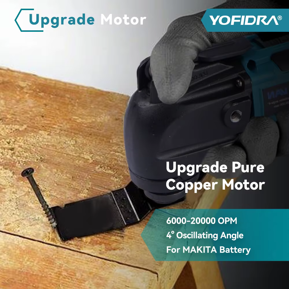 YOFIDRA 600W outil multifonction oscillant 20000PM scie électrique tondeuse coupe