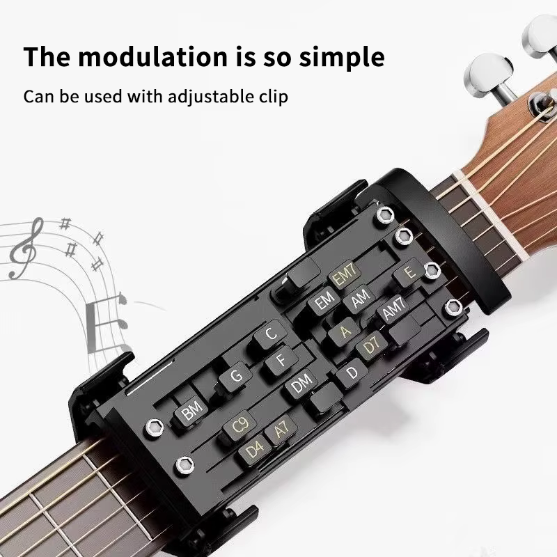 Outil d'apprentissage des accords de guitare, aide à l'apprentissage des accords, entraîneur des accords, système d'apprentissage des accords, accessoires de guitare, entraîneur de guitare