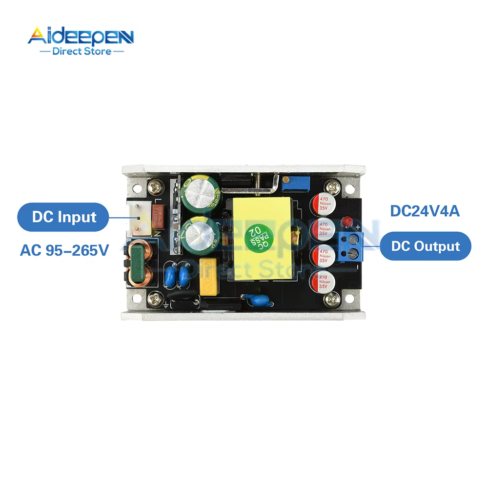 Alimentation GaN haute efficacité 150W AC 170-265V vers DC 24V/12V Protection contre les surcharges/court-circuits/surchauffe pour outil électrique LED