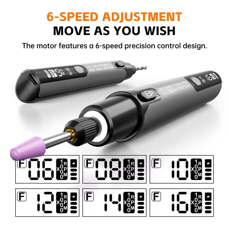 Mini stylo de gravure rotatif sans fil 6000-16000r