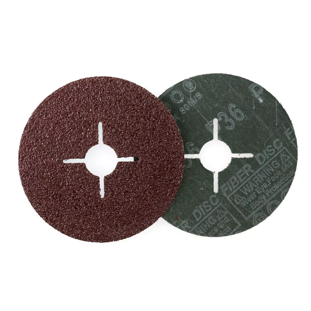 Disques de ponçage en Fiber de 115mm pour meuleuse d'angle 24 36 60 grains papier de verre abrasif pour bois métal