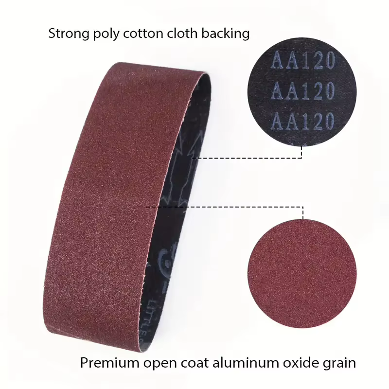 Bande abrasive en papier de 3x21 (75x533) pouces