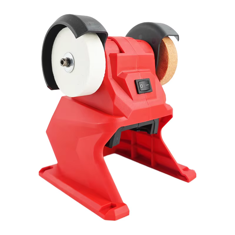 Meuleuse de banc électrique ﻿ Meuleuse double sans fil pour polissage et affûtage de couteaux, compatible avec les outils électriques Milwaukee M18 à batterie
