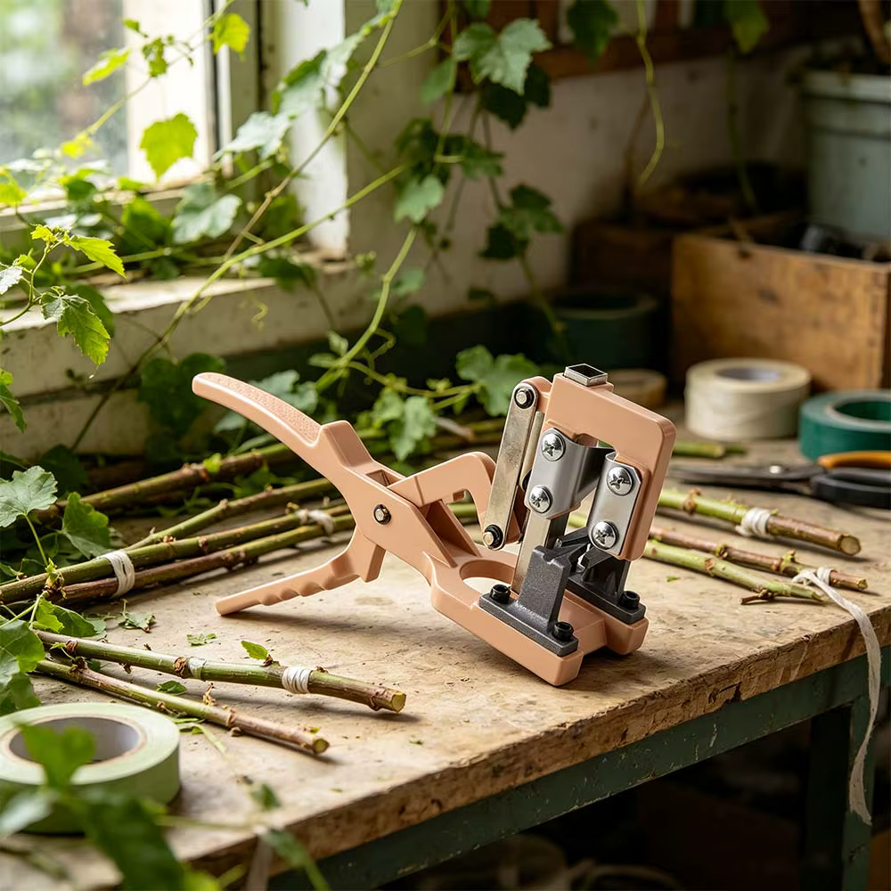 Ciseaux de greffage professionnels à coupe en V, efficaces pour les branches épaisses, ciseaux de greffage à économie d'effort, cisailles à plantes en acier inoxydable