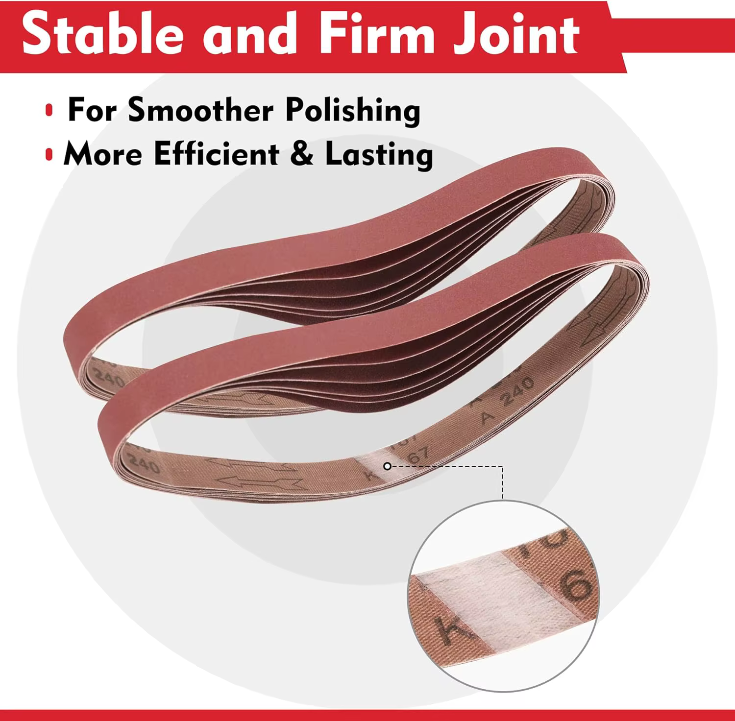 6 bandes abrasives de 1