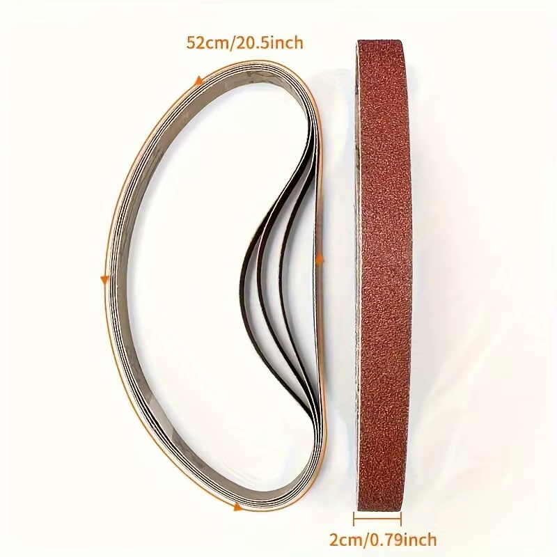 25 Pièces de papier abrasif 20-1/2 " x 3/4 " (520 x 20 mm)