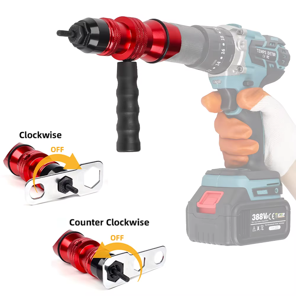 Adaptateur de rivetage de pistolet à écrou de rivet électrique M3 M4 M5 M6 M8 M10