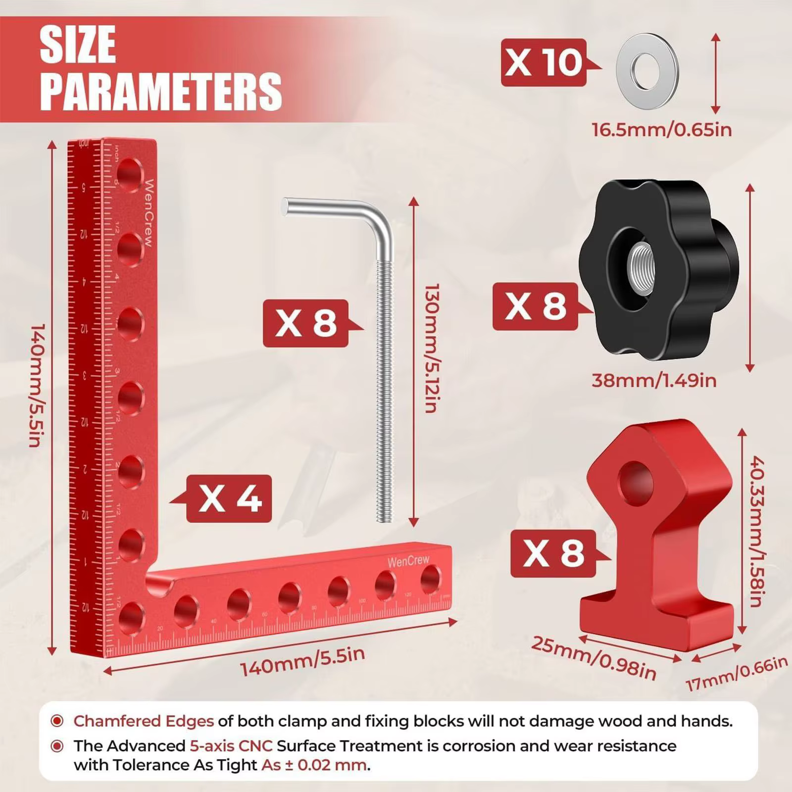 Serre-joints d'angle pour le travail du bois