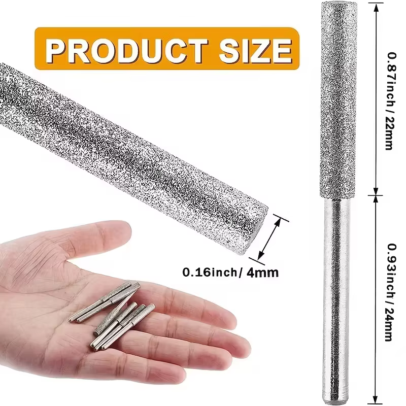 Ensemble d'affûtage de tronçonneuse diamant 10 pièces
