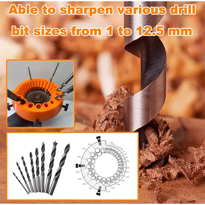 Affûteur de forets pour meuleuse d'angle Anti-décapage