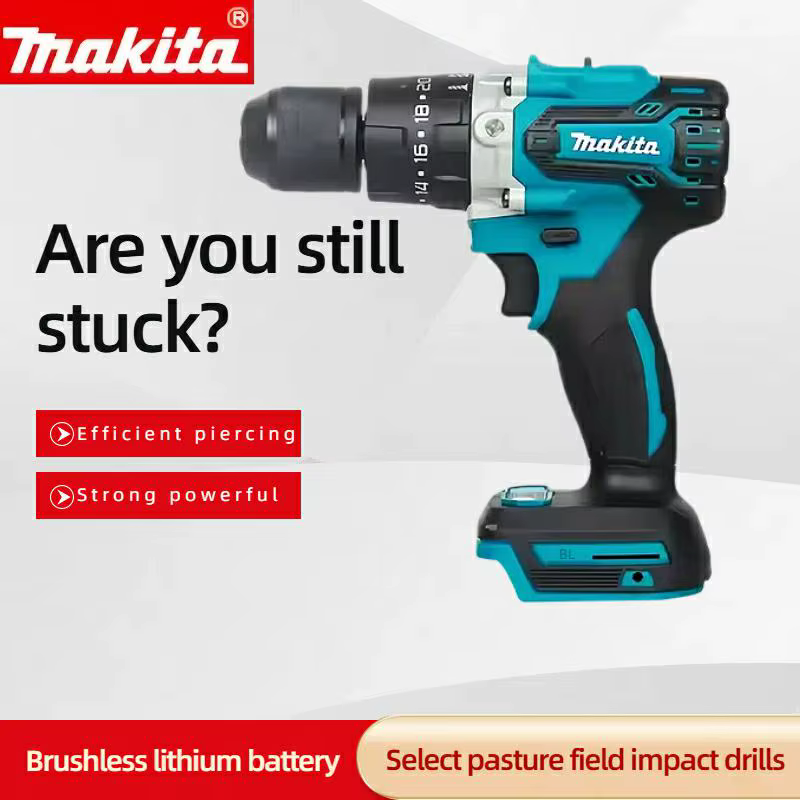 Perceuse à main rechargeable Makita DDF487 18V : Machine nue de 13 mm avec lumière LED