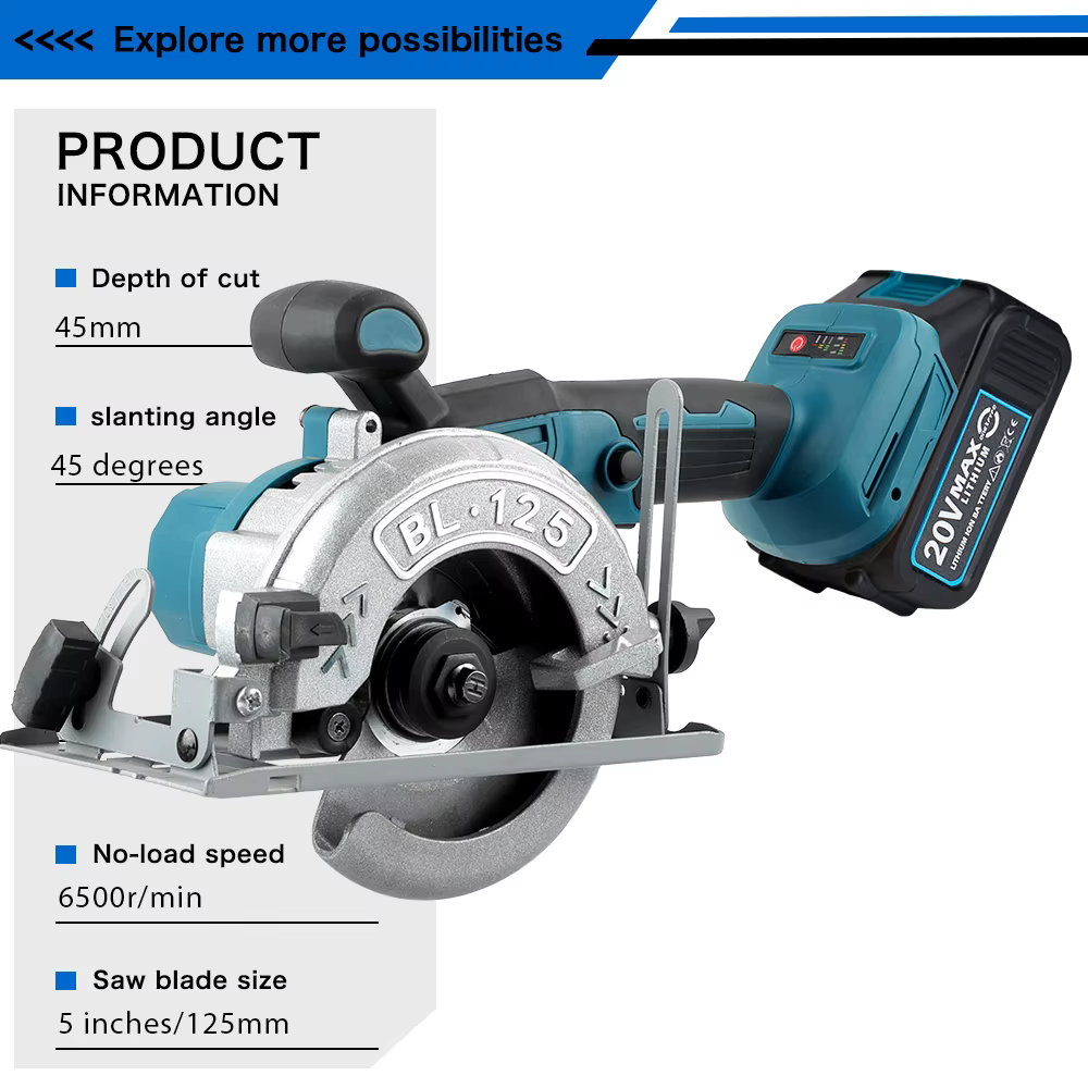 Makita-Scie circulaire électrique sans fil sans balais
