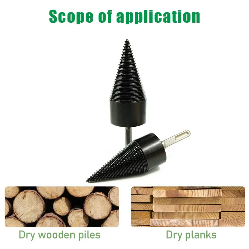 1 ensemble 32-50mm séparateur de bois de chauffage Machine foret cône