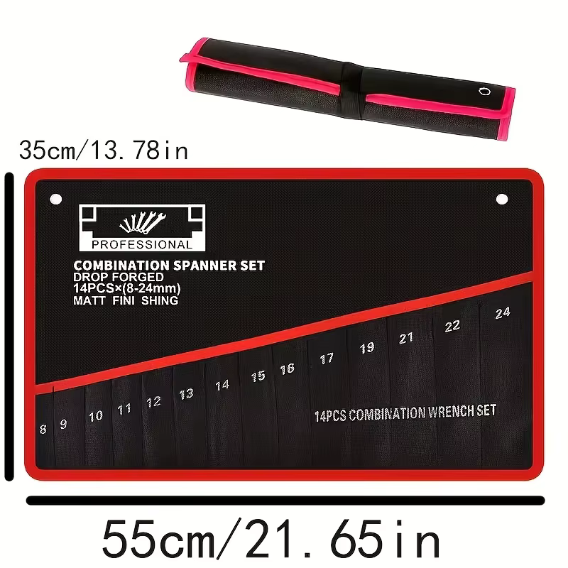 Organisateur d'outils à 14 poches. Sac de rangement pour clés durable avec poignée portable. Idéal pour l'organisation du garage et de l'atelier.
