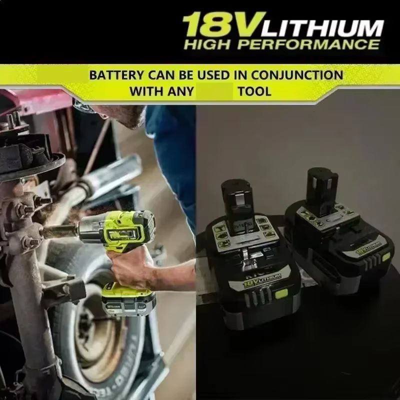 Batterie Li-ion pour RYOBI 18V 4Ah/ 6Ah/ 8Ah