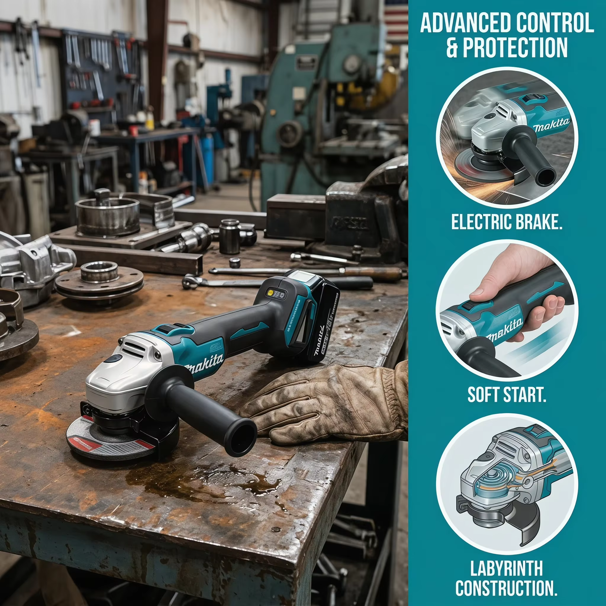 Makita DGA404 18V 100mm Outil de ponçage sans fil