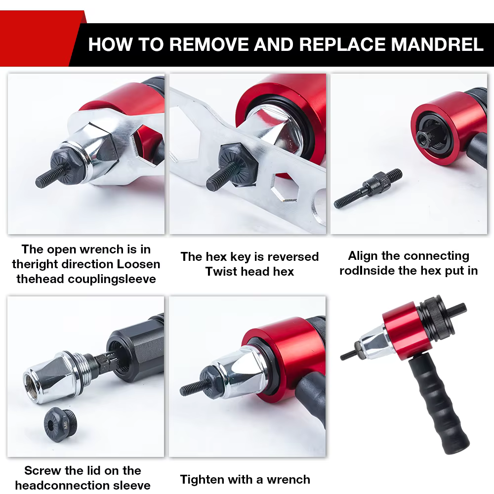 Adaptateur pour riveteuse électrique M3 M4 M5 M6 M8