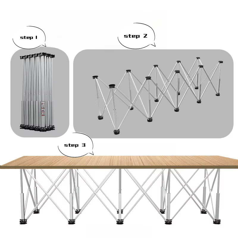 ALLSOME Table de travail de jambe de force en alliage d'aluminium