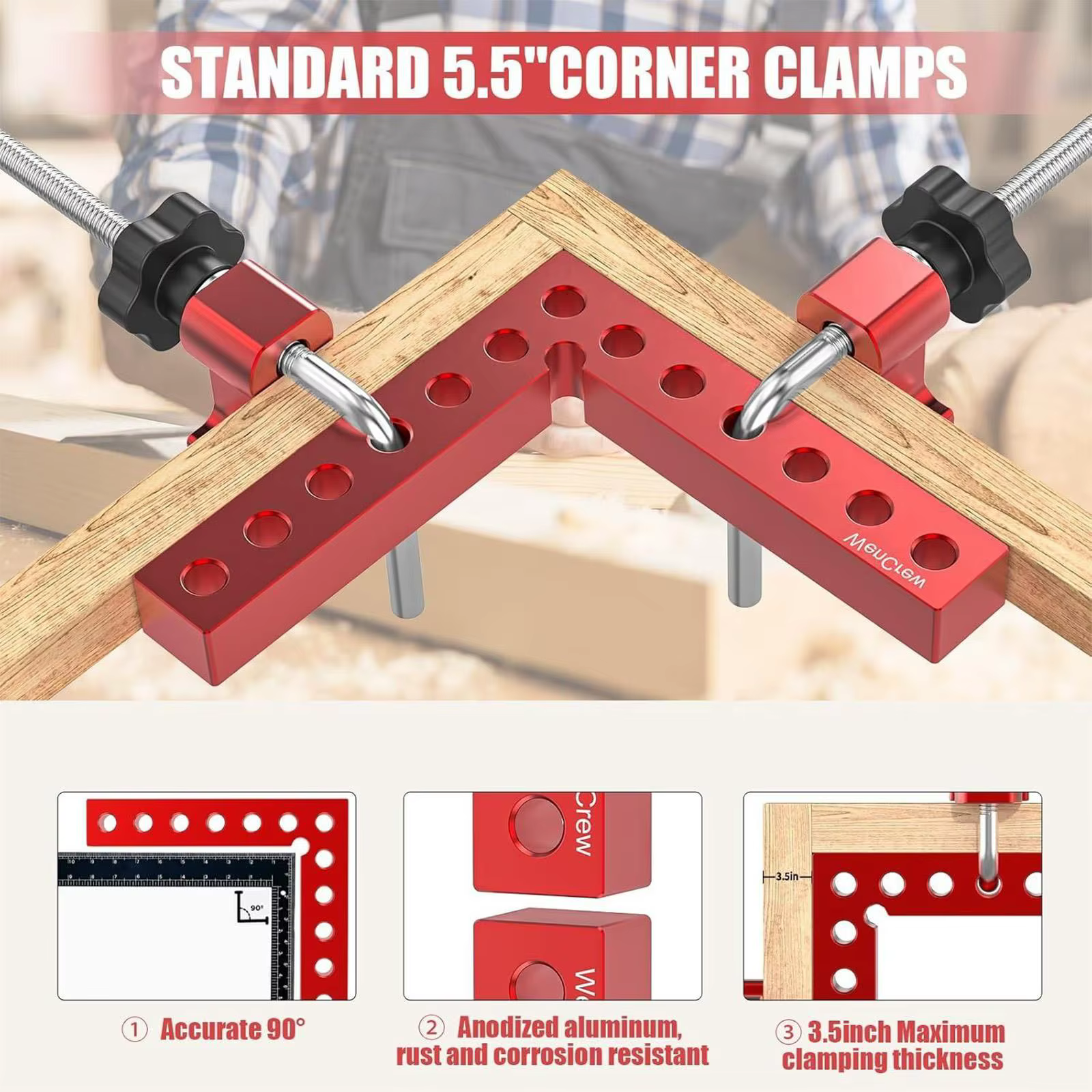 Serre-joints d'angle pour le travail du bois