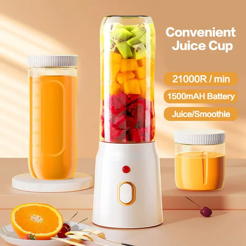 Presse-agrumes électrique Portable de 450ml, presse-fruits, Rechargeable par USB, citron, Orange, tasse de jus de fruits, mélangeur de Smoothie, 2 tasses