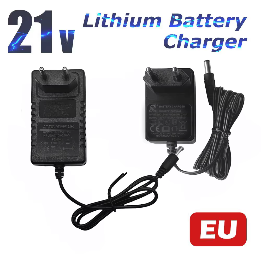 Chargeur de batterie au Lithium 21v 1A pour perceuse électrique 18v