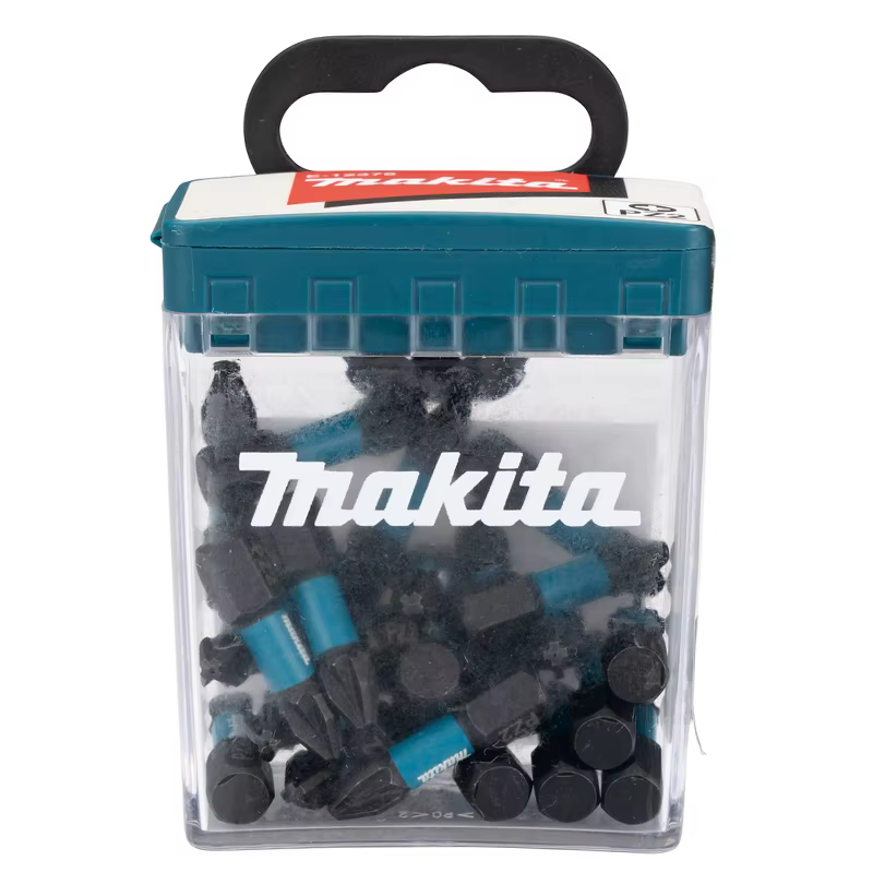 Makita Impact E-12376 Noir PZ2 25MM C-Form Tige annulée entièrement utilisé Tournevis Foret Haute Dureté Outil Électrique Accessoire 25 Pièces